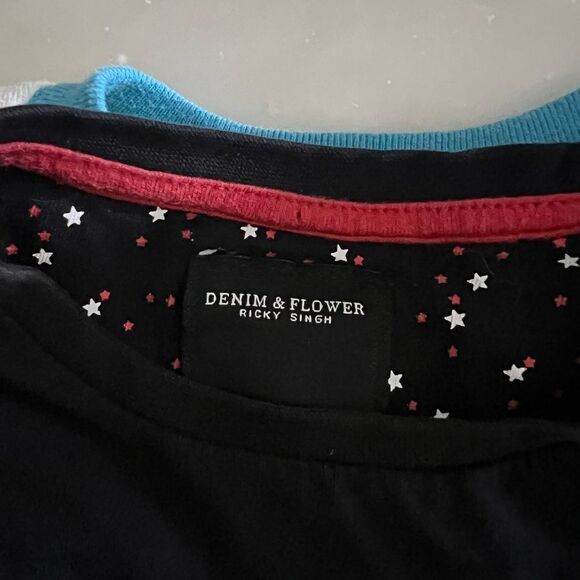 Kids 2 T Shirts Graphics ‘Bear’ Tye Dye ‘Oh Yeah’ Black Blue Green 5/6, 7 - Picture 3 of 4